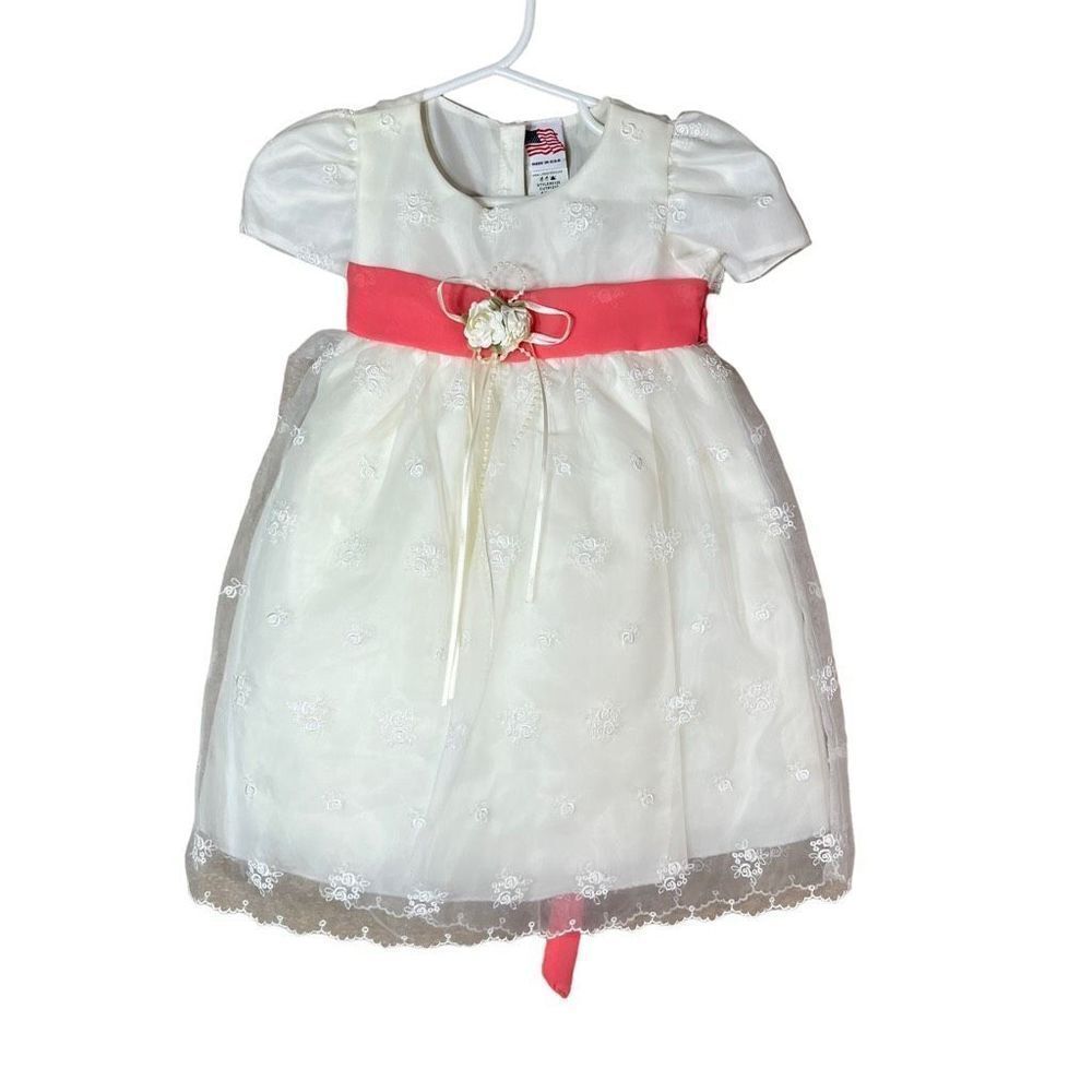 Vintage toddler girl White Dress‎